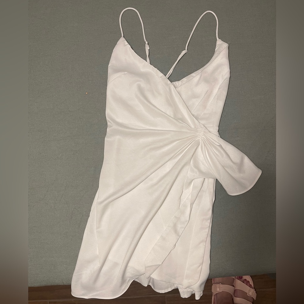 hellomolly white wrap dress